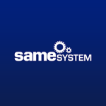 Samesystem logo på blå