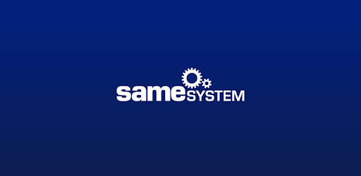Samesystem logo på blå
